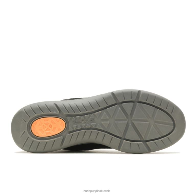 كو Hush Puppies رجال رفع chukka nubuck أسود جريء حذاء رياضة HZ8X4341