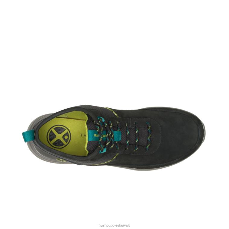 كو Hush Puppies رجال رفع chukka nubuck أسود جريء حذاء رياضة HZ8X4341
