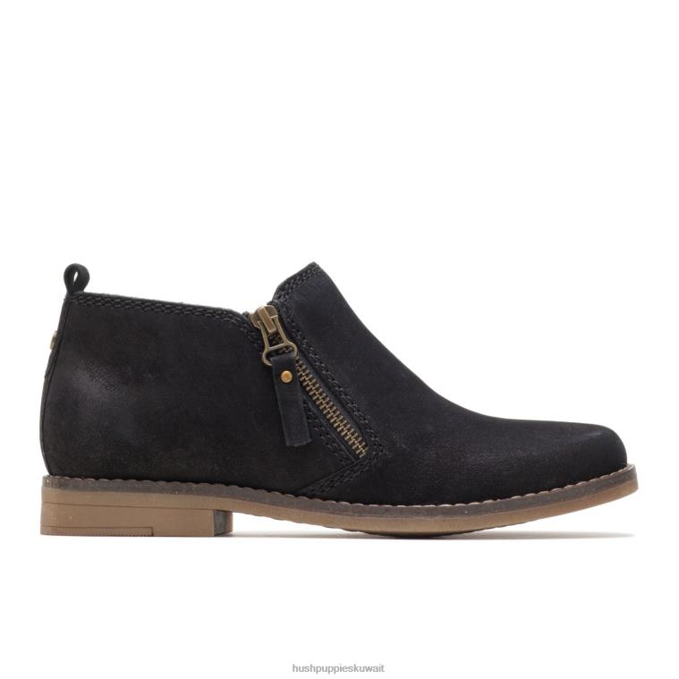 كو Hush Puppies نحيف التمهيد مازن كايتو nubuck الأسود حذاء طويل HZ8X4163