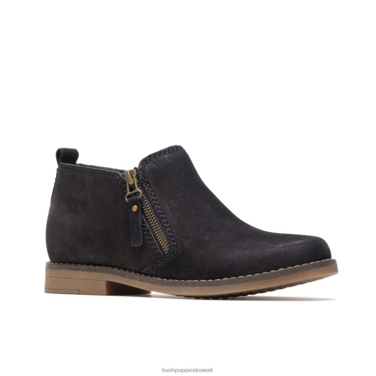 كو Hush Puppies نحيف التمهيد مازن كايتو nubuck الأسود حذاء طويل HZ8X4163