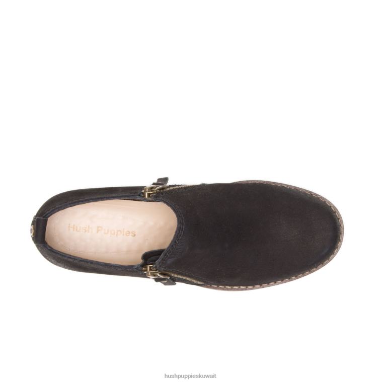 كو Hush Puppies نحيف التمهيد مازن كايتو nubuck الأسود حذاء طويل HZ8X4163