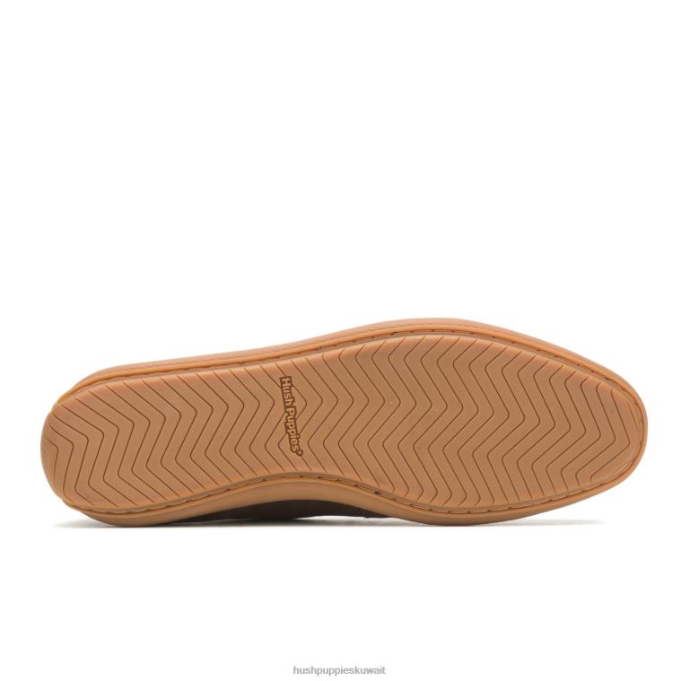 كو Hush Puppies رجال فينلي متعطل nubuck بني غامق الكسول HZ8X4310