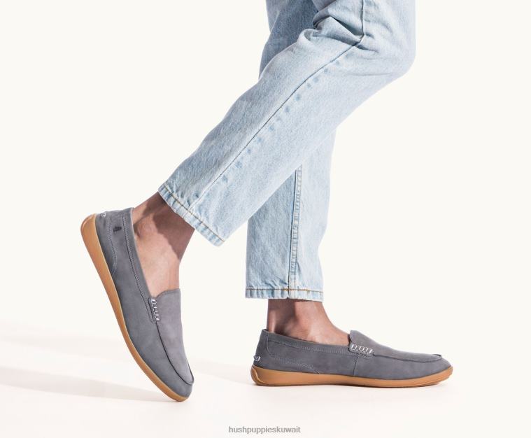 كو Hush Puppies رجال فينلي متعطل nubuck بني غامق الكسول HZ8X4310