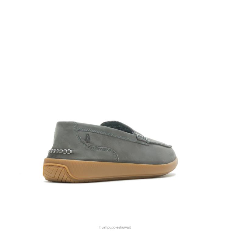 كو Hush Puppies رجال فينلي متعطل nubuck الرمادي الداكن الكسول HZ8X4313