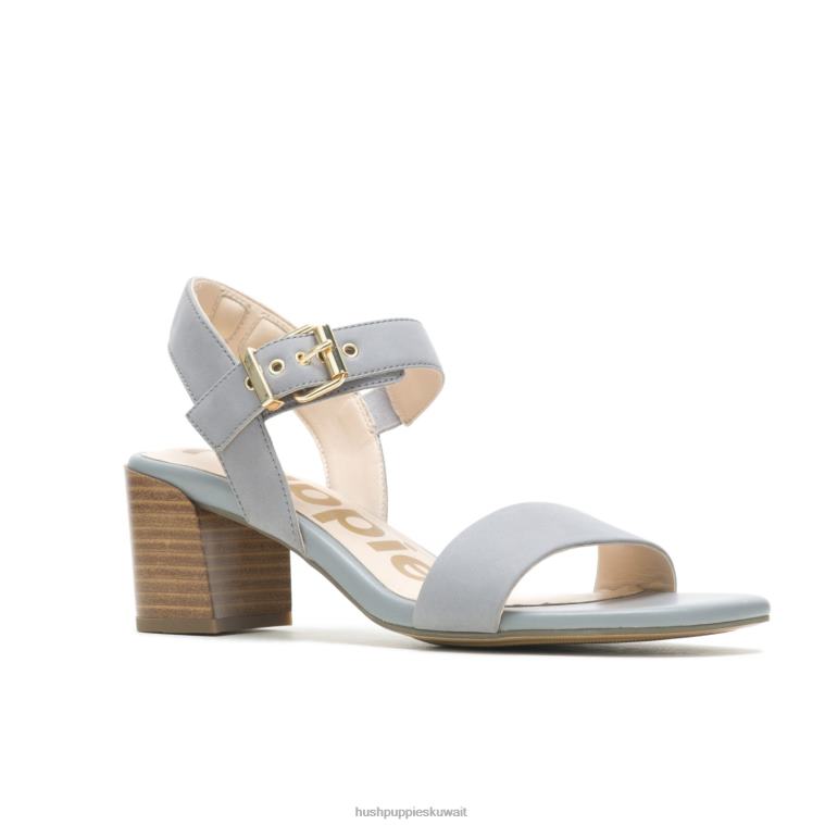 كو Hush Puppies نحيف صندل ليلى بطبعات خطوط nubuck رمادي بارد كعوب HZ8X432