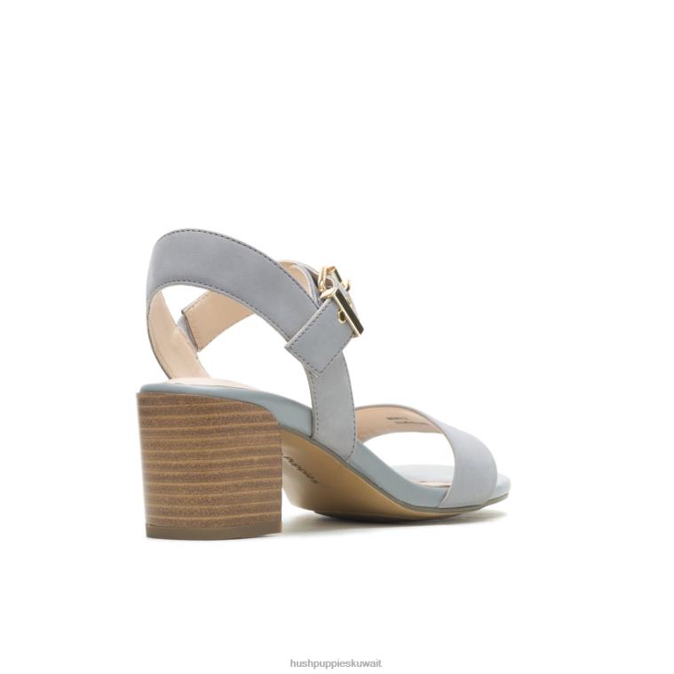كو Hush Puppies نحيف صندل ليلى بطبعات خطوط nubuck رمادي بارد كعوب HZ8X432