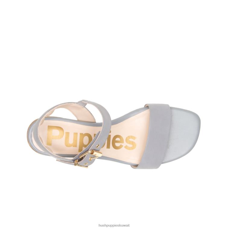 كو Hush Puppies نحيف صندل ليلى بطبعات خطوط nubuck رمادي بارد كعوب HZ8X432
