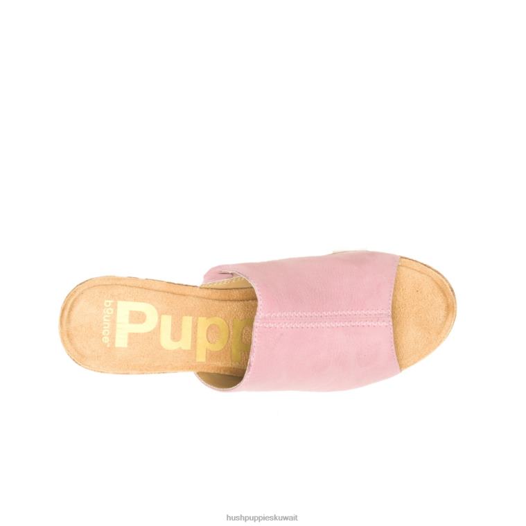 كو Hush Puppies نحيف شريحة الخشخاش بارد nubuck الوردي كعوب HZ8X45