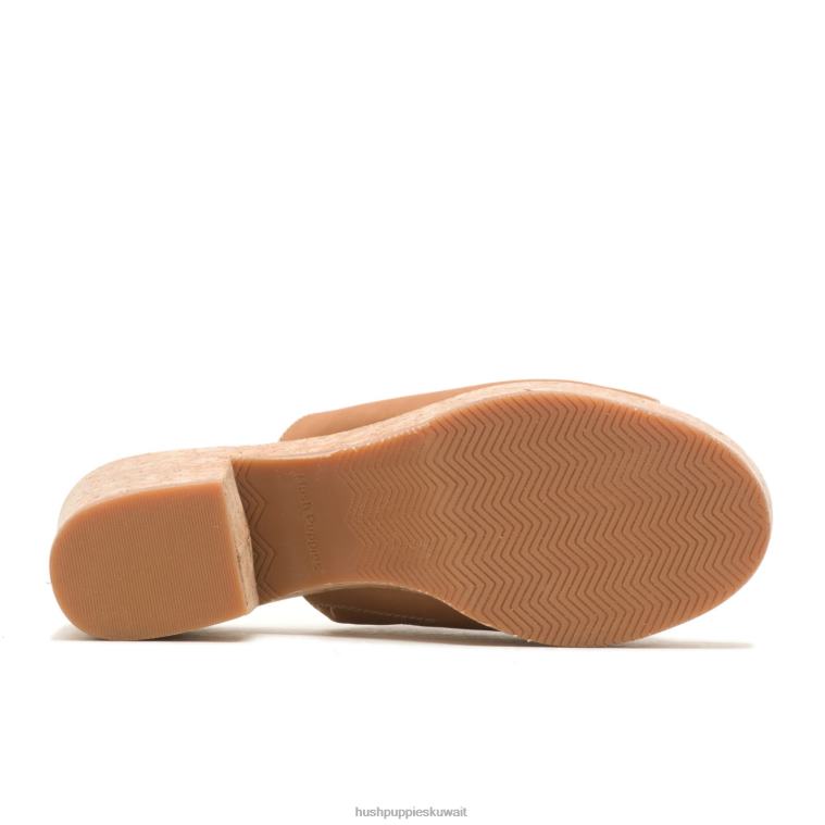 كو Hush Puppies نحيف شريحة الخشخاش nubuck البيج العميق كعوب HZ8X48