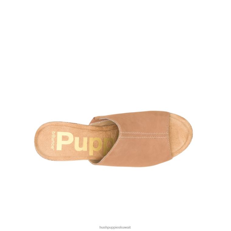 كو Hush Puppies نحيف شريحة الخشخاش nubuck البيج العميق كعوب HZ8X48