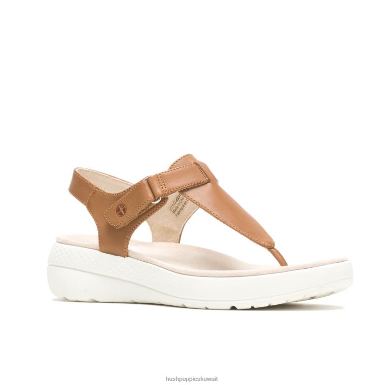 كو Hush Puppies نحيف تنفس صندل toepost جلد تان الصحراء صندل HZ8X437