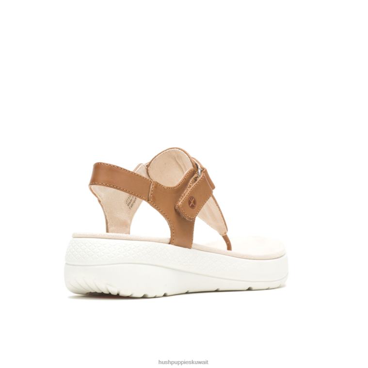 كو Hush Puppies نحيف تنفس صندل toepost جلد تان الصحراء صندل HZ8X437