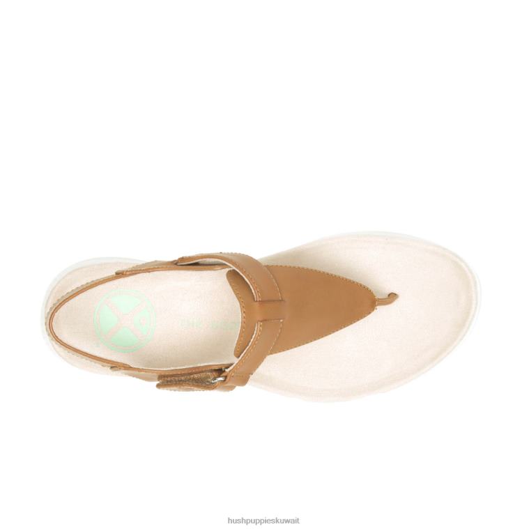 كو Hush Puppies نحيف تنفس صندل toepost جلد تان الصحراء صندل HZ8X437