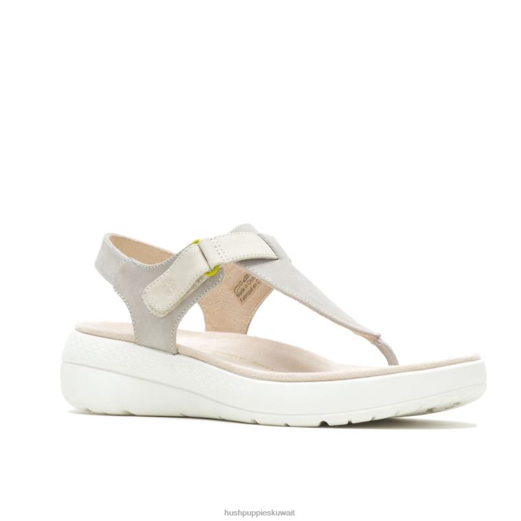 كو Hush Puppies نحيف تنفس صندل toepost nubuck رمادي بارد صندل HZ8X436